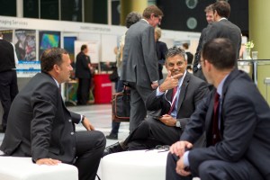 Men talking during a conference