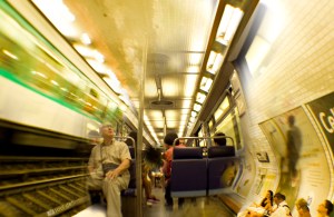 Paris, underground, train, metro, tunnel
