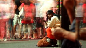 lady of times square, homeless, human traffic,
