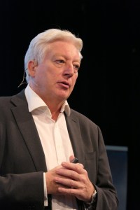 Speaker on the stage during conference