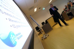 Speaker during a medical conference